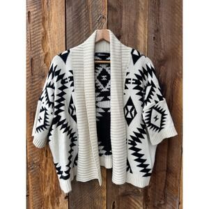 Banana USA Southwestern Aztec‎ Knit Cardigan Womens M L Boho Western Y2K